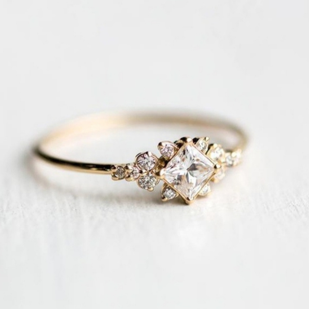 NWT 925 Sterling Silver Inlaid CZ Ring - Picture 4 of 6